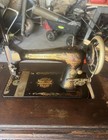 Singer Antique Treadle Sewing Machine Pre-1930 With Cabinet Ornate Detailing