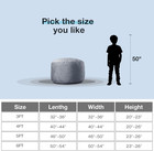 3 Ft Bean Bag Chair For Adults kids   large Bean Bag Chairs With Fillings   memory F