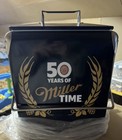  rare  Miller Lite Metal Cooler Ice Chest 12x11x9 Vintage Style Bar Beer Cooler
