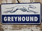 Vintage Greyhound Porcelain Sign Old 1959 Bus Transportation Transit 30  2sided