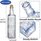 3 Pack Vintage Vase With Corks  Embossed Colorful Glass Bottles  Decorative