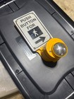 Crosswalk Pedestrian Traffic Signal Push Button   Yellow Reflective Sign Used