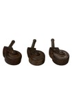 Metal Caster Wheels Antique Cast Iron Stem Set 3 Chair Table Hardware Industrial