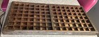 Antique Wood Type Tray Shadow Box 98 Same Size 2  Compartments 16 5 X 32 5