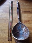 12 antique Vintage Copper wood Primitive Country Hanging Dipper Ladle