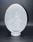 Vtg Art Deco Milk Glass Clam Shell Lamp Shade Sconce Gooseneck Bathroom Light