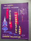 1956 Aladdin Programme Autographed By Norman Wisdom And Valentine Dyall
