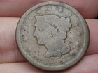 1851 Braided Hair Large Cent Penny- About Good Details