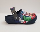 Crocs Marvel Avengers Superheros Fun Lab Navy Blue Rubber Clogs Kids Size 10c