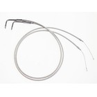 130cm 51 0  Chrome Throttle And Idle Cables For Harley Touring Flhx Fltrx 