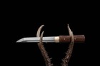 Rosewood Hand Blade Tanto     1045 Steel