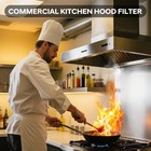 5 Pack Commercial Kitchen Exhaust Hood Filters 4 Grooves Range Hood Filters