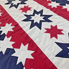 Handmade Stars Of Victory Cotton Patchwork Queen Size Quilt Top topper