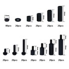 320pcs M3 Nylon Hex Spacer Standoff Kit Male Female Screw Nut Threaded Pillar   