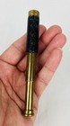 Vintage Brass Pocket Telescope Black Leather Handle 4 75    Spy Glass Spotting 