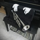 Silver Bb Brass Trumpet With 7c Mouthpiece   Case Standard Student Band Trumpet