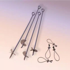30 In  Earth Anchor Set  4-piece  W  Heavy-duty  Corrosion-resistant Steel Con
