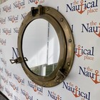 20  Large Porthole Mirror  Antique Brass Finish  Nautical Wall Decor  Port Hole