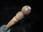Hand Turned  Black Mesquite Seam Ripper  W  Mop Inlay And Japanese Steel Blade