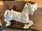 Large Ceramic Carousel Horse pole Not Included  Bisque please Read Description