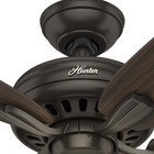 Hunter Fan 52 Inch Premier Bronze Ceiling Fan With A Cfl Frosted Amber Light Kit