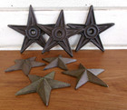 Lot Of 7 Cast Iron Barn Stars Rustic Farmhouse Man Cave Shed Wall Decor 2 Sizes