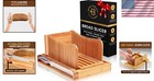 Versatile Homemade Bread Slicer - Bamboo Cutter With Knife   Built-in Crumb Tray
