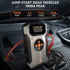 7000a Car Jump Starter With Air Compressor Pack Booster 12v Power Bank
