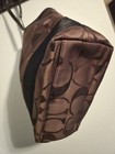 Coach Signature Monogram  Brown  Black Stripe Jaquard  F20018