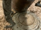 Vintage Chinese Brass Temple Gong Bell With Dragon Handle 6   