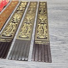 Vintage Leather Embossed Gold Foil Bookmark Italy Lot Of 7