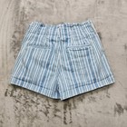 American Eagle Shorts Womens 4 Blue Striped Ae Paperbag Denim Mom Stretch Casual
