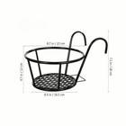 Hanging Planter Pots Garden Plant Fence Balcony Railing Wall-mounted Basket