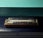 Tiffany   Co  Sterling Silver Hohner Diatonic Harmonica W  Og Case   Box-c Key