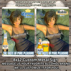 Tiffani Thiessen Custom Metal Sign     Customize With Favorite Alcohol Brand
