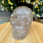 2 86lb Top  White Melting Quartz Hand Carved Crystal Skull Gem Reiki Healing