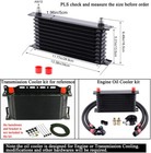 Universal Engine Transmission Oil Cooler   10 Rows An10 Filter Adapter Hose Kit