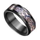 Ebay Wedding Rings Men Or Women  8mm Black Tungsten Band Rose Gold   Blue Celtic