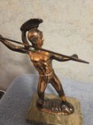 Vintage Brass  hellenic Art  Decrotive Statue Of King Leonidas Of Sparta From   