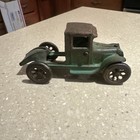 Arcade 7  Truck Hauler Green Transport Car Carrier Cast Iron Toy Vintage  233-1