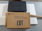 Vintage Emergi-lite Escort Series Black Thermoplastic Led Exit Sign Nos