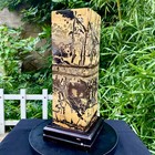 15 87lb Natural Chinese Dendritic Limestone Picture Stone Guohua Column