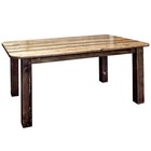 Rustic Kitchen Table Farmhouse Style Amish Made Rough Cut Wood 6 Ft Long