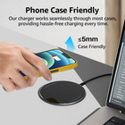 15w Max Wireless Charger  Qi Certified Fast Wireless Charging Pad  Mirror Black