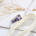 Natural Huge Qquare Cut Mystical Purple Amethyst Gemstone Silver Ring Size 6-10