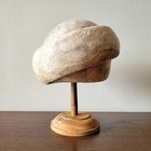 Shell Beret Millinery Hat Block Plastic Vintage Supplies Form Antique Mold Wood