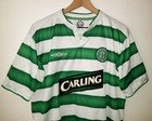 The Celtic Football Club Home Soccer Jersey Vtg 2003-2004 Umbro Carling Mens Lg