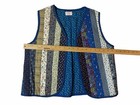 Vintage Handmade Patchwork Floral Vest Prairie Cottagecore Folk Art Layering