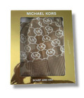 Michael Kors Two Piece Studded Hat   Scarf Gift Set New In Gift Box Nwt