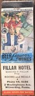 Fillar Hotel Wilmerding Pa Pennsylvania Vintage Matchbook Cover